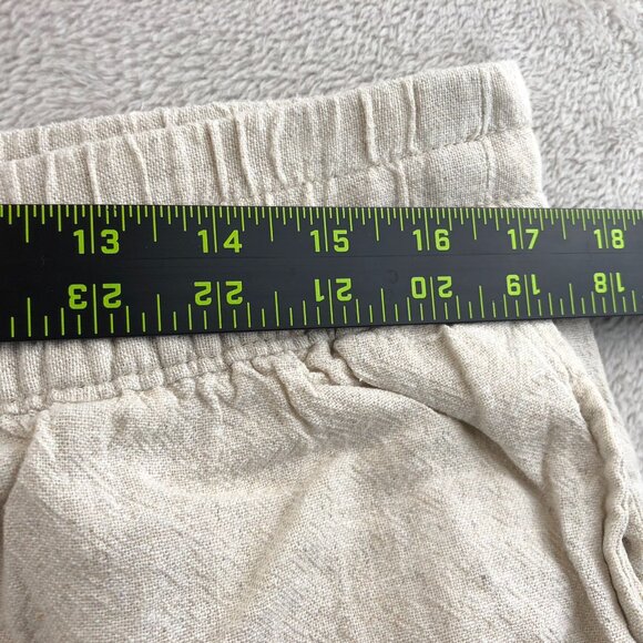 Old Navy Women's Linen Blend Pants Large High-Rise Straight Leg Pull On - Picture 3 of 11